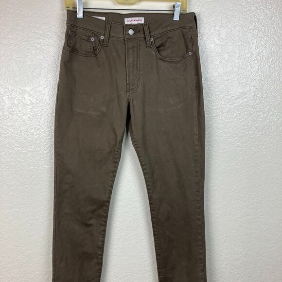 Lucky Brand 121 Slim Straight Men's Brown Pants Sz 29/30 - Picture 2 of 9